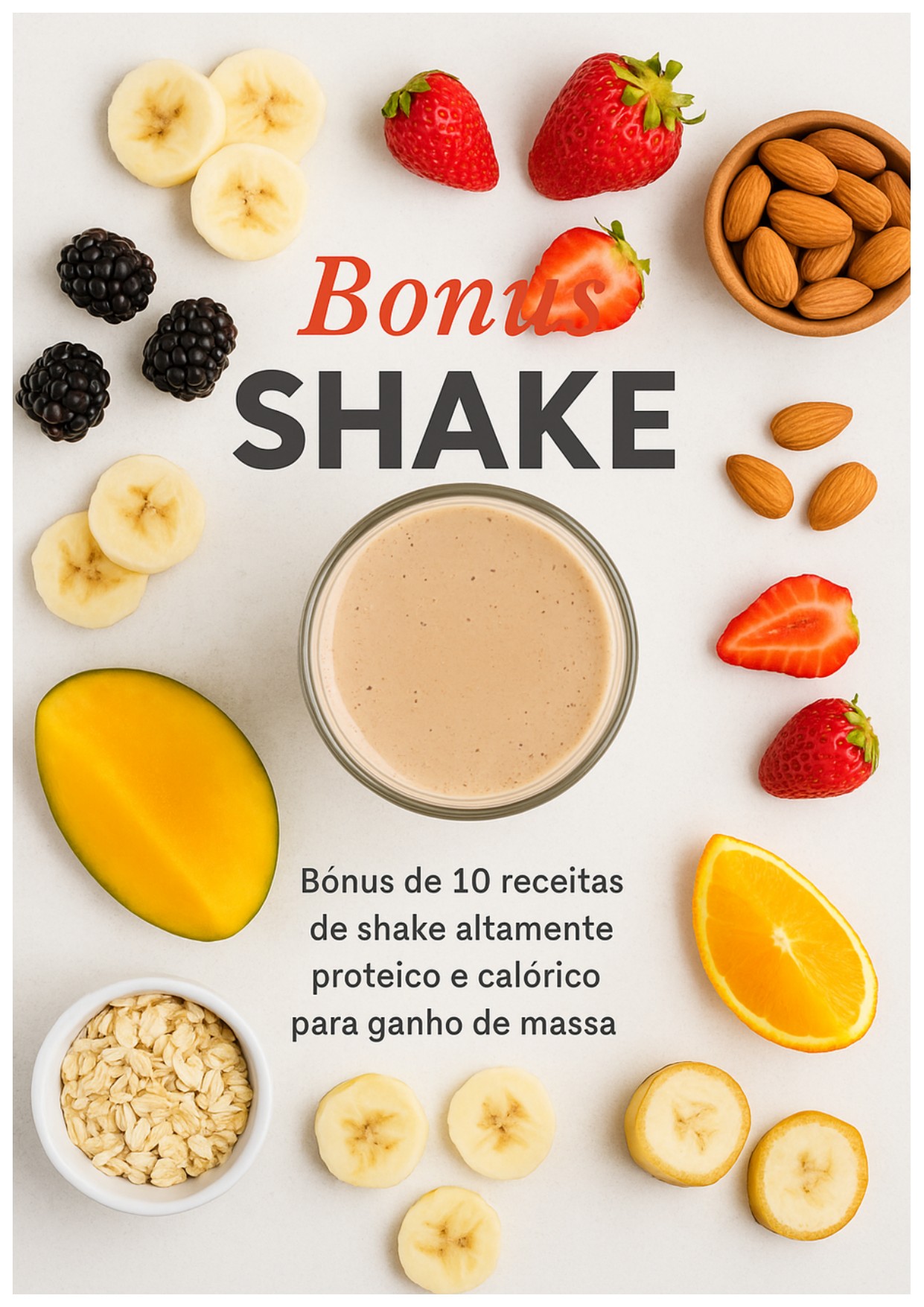 Capa do ebook bônus 10 Shakes para Ganho de Massa